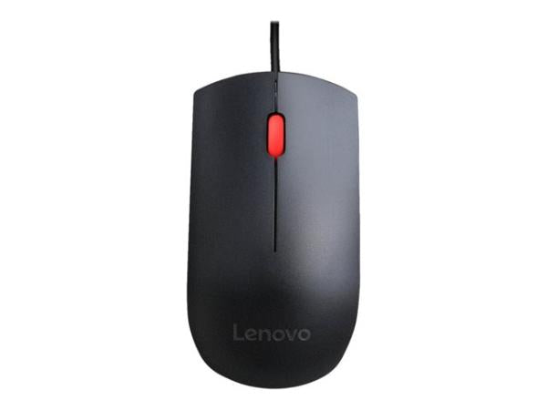 Lenovo | PC Maus | Essential | USB | Black (Red Wheel) Mouse | Neu