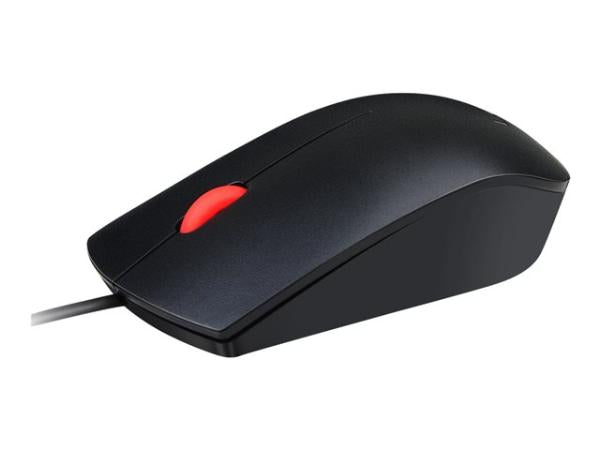 Lenovo | PC Maus | Essential | USB | Black (Red Wheel) Mouse | Neu
