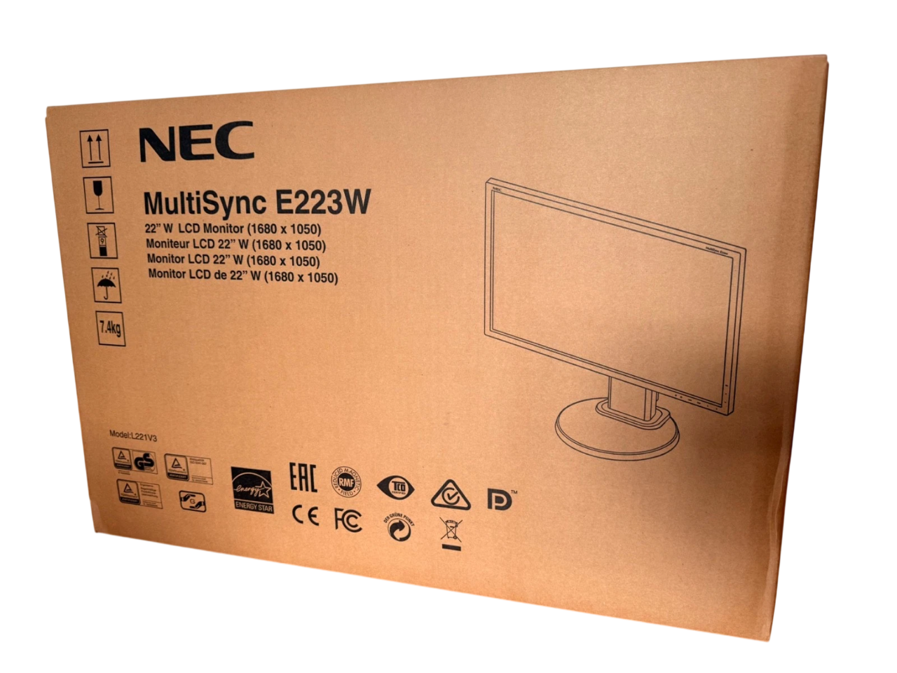 + NEC Monitor | MultiSync E223W black | 22 Zoll | 60003334 | NEU