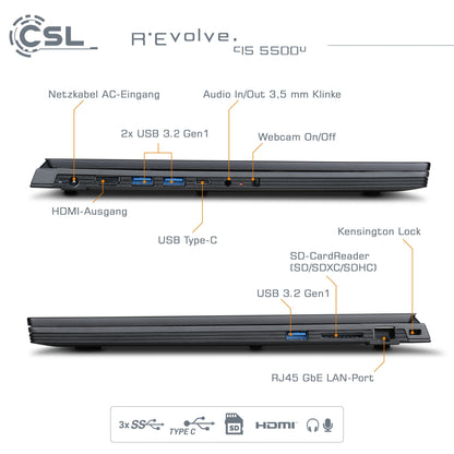 Notebook | CSL R'Evolve C15 | 5500U | 8GB | 500GB | Windows 11 Pro | Neu