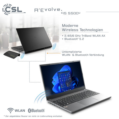 Notebook | CSL R'Evolve C15 | 5500U | 8GB | 500GB | Windows 11 Pro | Neu
