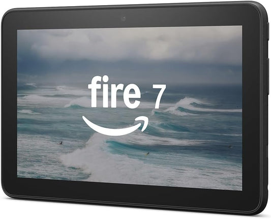 Amazon Fire 7-Tablet, 7-Zoll-Display, 16 GB, neuestes Modell (2022), schwarz Mit Werbung | NEU