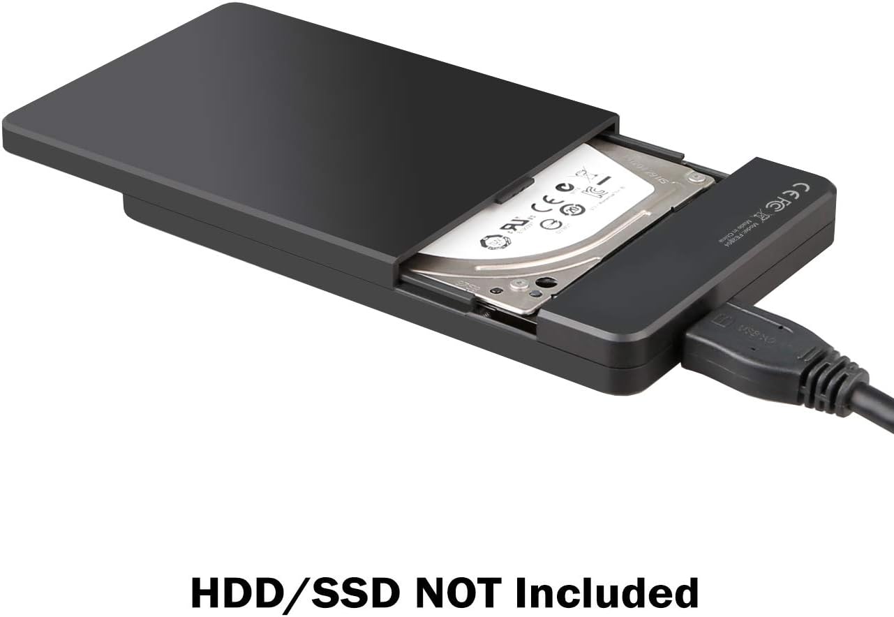 Externes Festplatten Gehäuse Inateck USB 3.0 2.5 Zoll SATA SSD HDD mit USB3.0 Kabel