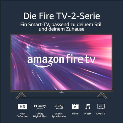 Amazon Fire TV-2-Serie HD-Smart-TV, 32 Zoll (81 cm) TV Fernseher Monitor SAT Kabel | NEU