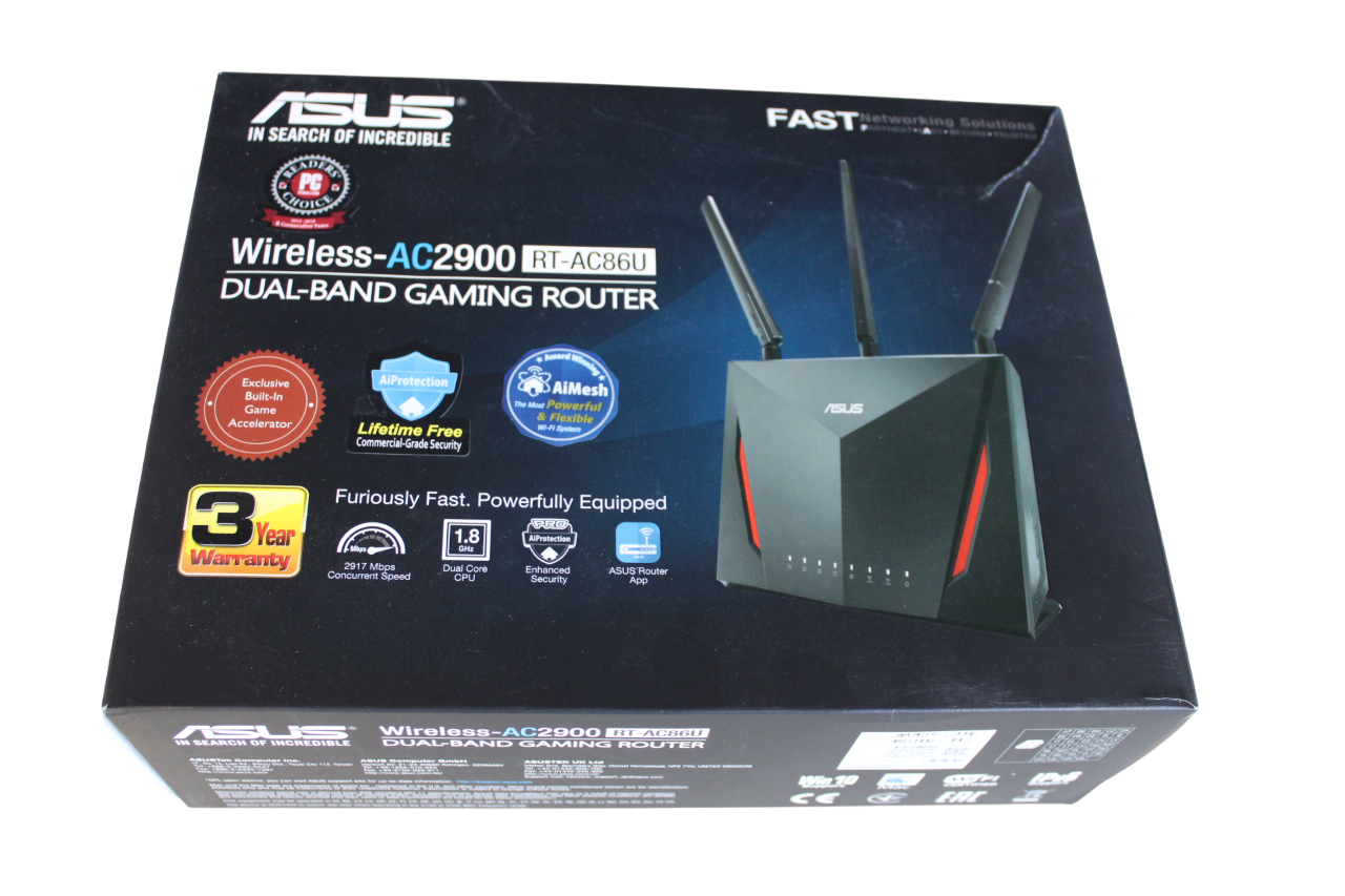 Router Asus AC2900 RT-AC86U | Dual-Band Gaming Router | 12 MONATE GARANTIE | REFURBISHED | OVP