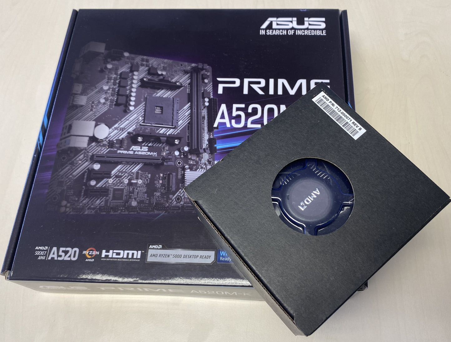 AMD Ryzen 5 4500 Prozessor / ASUS PRIME A520M-K Mainboard Bundle Paket inkl. Lüfter NEU