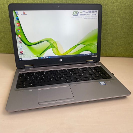 HP ProBook 650 G3 Core i5-7200U Windows 10 Pro Dockingstation Vorbereitet Refurbished