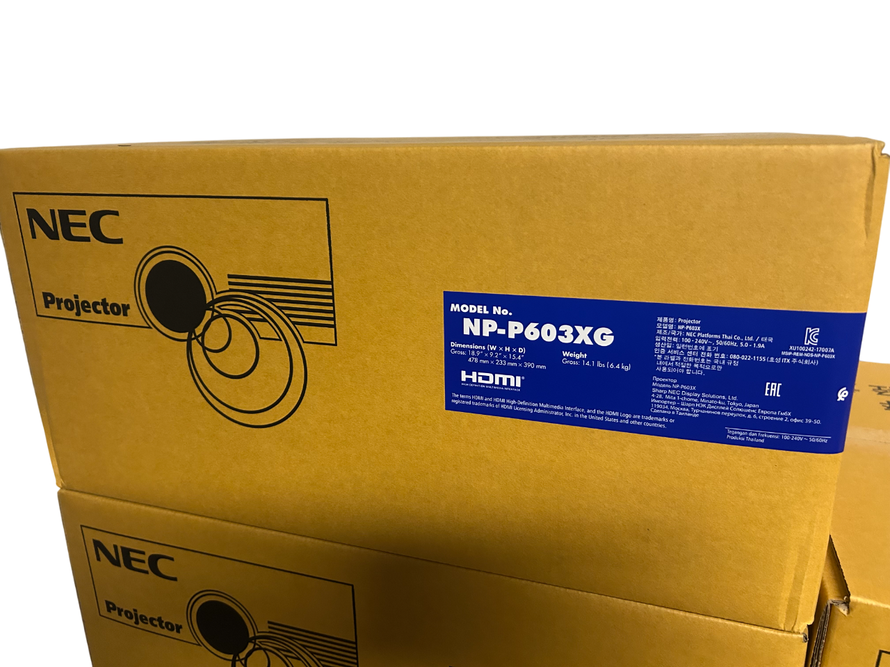 + NEC P603XG | Beamer | Projektor | 60004331 | Installationsprojektor der Profiklasse | NEU