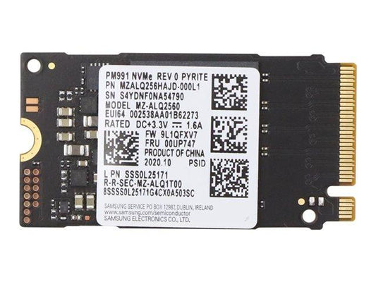 LENOVO - NOTE-OPT - THINKPAD 256GB M.2 2242 PCIE NVME 3X4 - 00UP747 - ZUSTAND: BULK