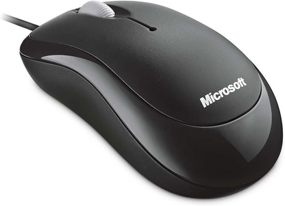 Microsoft Basic Optical Mouse (Maus, schwarz, kabelgebunden, für Rechts- und Linkshänder geeignet) NEU