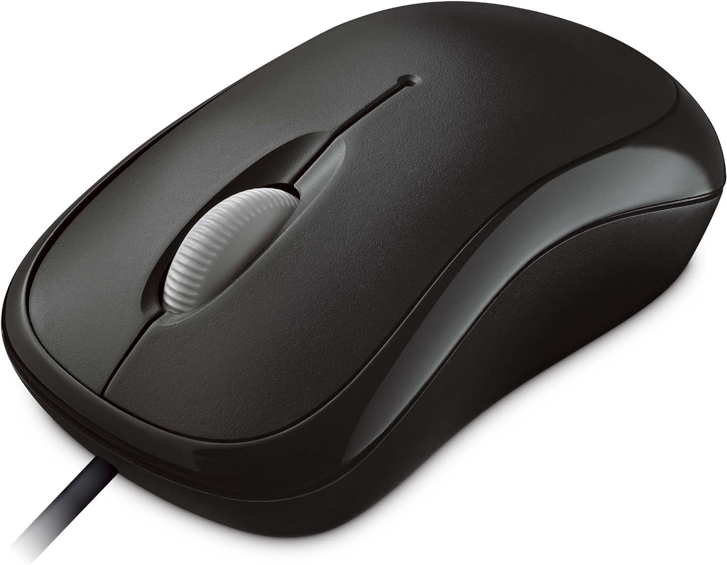 Microsoft Basic Optical Mouse (Maus, schwarz, kabelgebunden, für Rechts- und Linkshänder geeignet) NEU